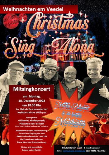 Das Mitsingkonzert „Weihnachten em Veedel – Christmas sing along“ findet am 18. Dezember statt.