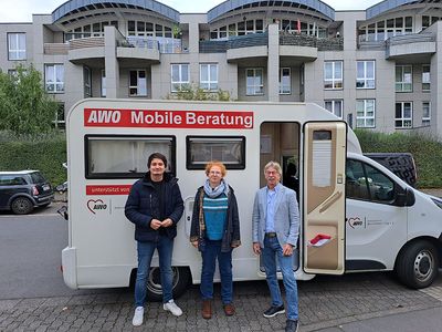 Bürgermeister Mario Dahm, Uta Göpfert und Heinz-Willi Schäfer