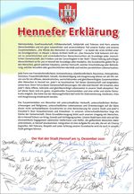 "Hennefer Erklärung" in der Form der Unterzeichnung im Dezember 2021