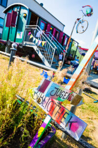 Jugendpark mit Bahnwaggon